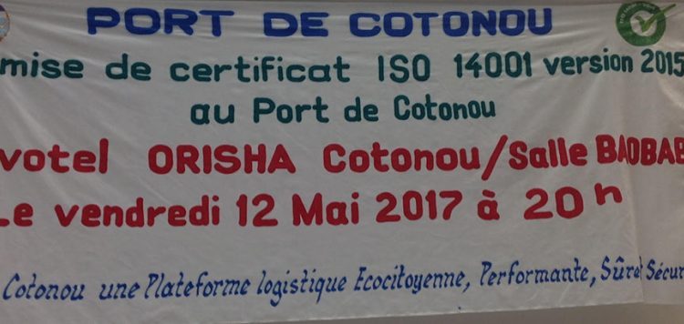 Le Port de Cotonou certifié ISO 14001 version 2015